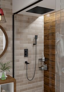 Душевая система Timo Petruma SX-5019/03SM с термостатом чёрный